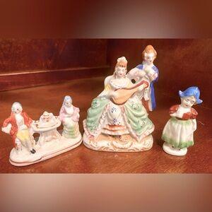 VTG  Lot Of 3 Made In Japan & Occupied Japan Porcelain Figurine Statue Sculpture